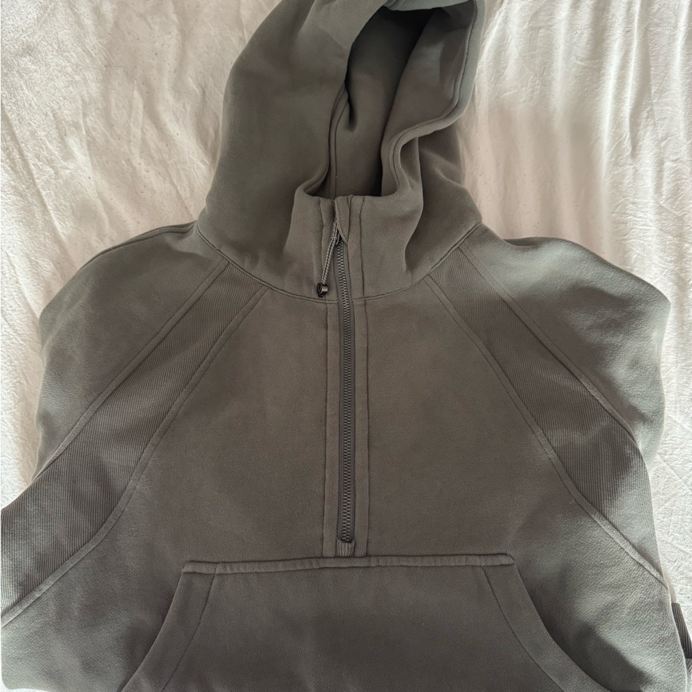 Olive Green Suba Half-Zip Hoodie
